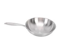 Odorkle Poêle à Frire, Wok en Acier Inoxydable 304, Batterie de Cuisine Composite Multicouche, Revêtement Antiadhésif, Fond Plat, Prête à Induction pour Cuisinières à Induction électriques à Gaz,