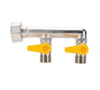 Odorkle Raccord en T pour Gaz en Laiton, Connecteur de Vanne à Bille Type F à 3 Voies 1 2 Pouce avec Deux Filetages Mâles et écrou Union, for Cuisinière Chauffe Eau Tuyau de Gaz