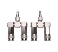 Odorkle Séparateurs D'air Doubles 360° 1/4 Pouce NPT Acier 300PSI | Connecteur 2 Voies pour Outils Pneumatiques, Raccords à Connexion Rapide, Utilisation en Atelier et Garage, Corps en Acier