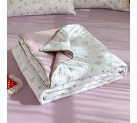 Odot Couette sans Housse Lavable Été 150x200 200x230, Couette Imprimée sans Housse Légère Respirante Douce Couverture Rafraichissante d'Été pour 4 Saisons (Lapin de Jardin,200x230cm)