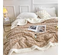 Odot Couvertures et Plaids Sherpa, Canapé Couverture Polaire Enfant Adulte, Douce Moelleuse Literie Chaud en Hiver pour Salon Camping Voyage (100x150cm,Marron)