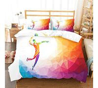 Odot Ensemble de literie Housse de Couette, 3D literie Parure de lit Microfibre de Amateur Couette et Taies d'oreiller Imprimé (3pcs-200x200cm,Handball)