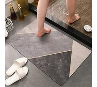 Odot Moderne Tapis de Bain Antidérapant, Super Absorbant Tapis Salle De Bain Séchage Rapide Diatomite Entrée Intérieur Tapis pour Cuisine, Douche (60x90cm,Marbre 1)