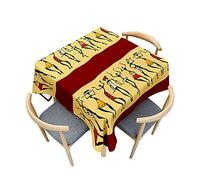 Odot Nappe Carrée Anti Tache, Motif d'art Tribal 3D Imperméable Anti Taches Lavable Rectangulaire Nappe pour Fête Decoration Ménage Jardin Picnic (90x90cm,Nation Africaine)