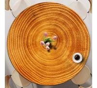 Odot Nappe Ronde 60-140cm Anti-Tache, Grain de Bois Imprimé Nappe Table Ronde avec Bord Élastique Lavable Imperméable Couverture de Table de Jardin Exterieur pour Cuisine Fête Salon (Graffiti,100cm)
