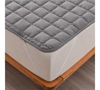Odot Protège Matelas Matelassé, Couleur Unie sur-Matelas Surmatelas Couvre Matelas avec Sangles d'angle Élastiques, Housse Protection Lit Respirant pour Lit 1/2 Personnes (120x200cm,Gris)