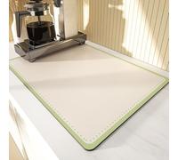 Odot Tapis Egouttoir Vaisselle, Tapis Absorbant Vaisselle Beige Design Moderne Tapis Vaisselle Egouttoir Absorbant pour Comptoirs de Restaurant de Cuisine de Bar Café (Vert,40x50x3.5cm)