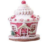Odoukey 1PC House Gingerbread Light Up Dribrant Cartoon Christmas Decor pour la Maison de Table Home Tablep, Pas de Batterie, Style2