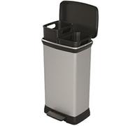 Odpadkový koš Curver Deco Bin Duo 23 l + 23 l stříbrný