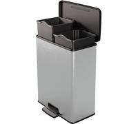 Odpadkový koš Curver Deco Bin Duo 26 l + 26 l stříbrný