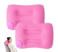 ODZFOS 2 pièces Oreillers de Camping gonflables, Oreillers floqués doux pour voyage, camping, festivals et pêche Ultra