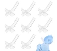 ODZFOS Lot de 8 pailles en silicone réutilisables pour enfants Remplacement universel en silicone, étanches, faciles à nettoyer, adaptées aux gobelets isothermes (accessoires)