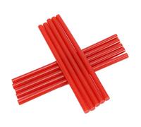 OEBUAFI 10 Bâtons de Colle Thermofusible, Caoutchouc Polyuréthane 7x150mm pour Bricolage, Projets Scolaires, Réparations à Domicile, Adhésif Fort, Non Toxique, Rapide (rouge)