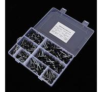 OEBUAFI 200pcs Rivets de Fixation Aveugles, Construction en Aluminium | Matériau en aluminium de qualité supérieure, Facile à ranger, Compatible avec le pistolet à riveter manuel, Fonctionnement