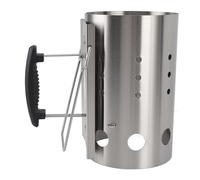 OEBUAFI Allumeur de Cheminée en Acier Inoxydable, Allumage Rapide du Charbon de Bois sans Cendre, Cheminée Portable avec Poignée Résistante à la Chaleur pour Le Camping