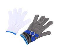 OEBUAFI Anti-coupures avec Fil en Acier Inoxydable Résistant aux Coups de Couteau pour la Boucherie et la Préparation des Aliments, 1 Ensemble