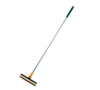 OEBUAFI Balai à Sol 2 en 1 avec Raclette en V et Tête Pivotante pour Nettoyage de Carrelage, Joints et Parquet (Jaune Vert)