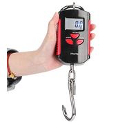 OEBUAFI Balance électronique Suspendue 200 Kg 100 G Balance de Pêche Numérique LCD Rétroéclairée à Bagages Portable avec Conversion d'unité Kg Lb JIN pour la Pêche, la Chasse et le (rouge)