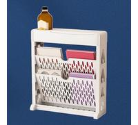 OEBUAFI Bibliothèque de Rangement avec étagères Inclinées, étagère à | Design Autoportant, Polypropylène Robuste, pour Salon, Chambre, Bureau, Accès
