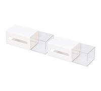OEBUAFI Boîte de Rangement Adhésive, Organisateur Mural à Double Face | Autocollant Amovible, sans Perçage, Convient à la Chambre, au Bureau, à la Salle de Bain, Boîtier Durable en ABS et PS pour