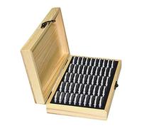 OEBUAFI Boîte de Rangement en Bois Poli pour Pièces de Monnaie avec Anneau Intérieur en EVA et Serrure en Bronze, pour 50 Pièces de 18-30 Mm (Couleur assortie)