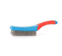 OEBUAFI Brosse Métallique Polyvalente avec Poignée Ergonomique | Poils en acier inoxydable, adaptés à divers nettoyages, efficaces pour enlever la peinture et la rouille