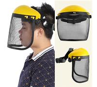 OEBUAFI Casque de sécurité Forestier Professionnel avec Visière Intégrale en Mesh, Bandeau Réglable pour élagage Bûcheronnage