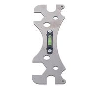 OEBUAFI Clé Spéciale Clé Universelle Multifonctionnelle pour Salle de Bain avec Niveau pour Installations de Douche Faciles Acier au Carbone Haute densité Argent 1 unité