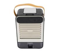 OEBUAFI Climatiseur Portable, Petit Refroidisseur D'air, Ventilateur Silencieux à 3 Vitesses, pour Bureau, Chambre à Coucher et Maquillage Essentiel, 12,5x10x19cm (BLACK)