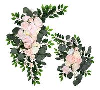 OEBUAFI Composition Florale Mariage, Décoration Florale de Mariage | Liens Ruban Réutilisables, Base Souple, Usage Intérieur/extérieur, Tissu Soie Réaliste