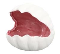 OEBUAFI Coupelle à Bijoux Coquillage en Céramique, Grand Plateau (PINK) | Extérieur Mat avec Glaçure Intérieure Irisée, étanche, 5,51 × 5,51 × 5,12 Po, Convient pour L’organisation de Bureau, la