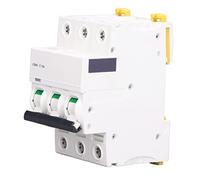 OEBUAFI Disjoncteur triphasé, Conception Compacte pour Basse Tension | Coque ignifuge, sécurité contre les surintensités, installation facile sur rail DIN, idéale pour les bureaux