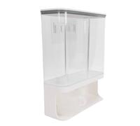 OEBUAFI Distributeur à Céréales Transparent Hermétique, Grand Réservoir pour Aliments Secs avec Corps Clair pour Riz, Haricots, Grains