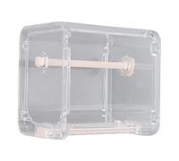 OEBUAFI Distributeur Multifonctionnel de Coupe-ruban Transparent pour de Bureau à Domicile 4.1x3.6x2.8in (Beige)