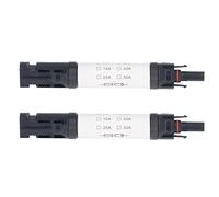 OEBUAFI Ensemble de Connecteurs PV Solaires, Lot de 2, étanche IP68, (30A) | Compatible avec la Norme MC4, Tension Nominale 1000 V, Corps en Plastique PPO, Quincaillerie en Cuivre étamé, Anti UV,