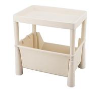 OEBUAFI Étagère de Rangement, Organisateur Durable et Inodore, pour Buanderie, Chambre à Coucher, Bureau, Beau Design (2 Couches sans Roue)