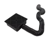 OEBUAFI Extension de Descente Gouttière, Conduit de Drainage Discret, 76 à 152 Cm avec Trous de Drainage, for Récupération et évacuation des Eaux Pluviales | Polypropylène Antirouille, Résistant aux UV, Souple, enterré ou Hors Sol