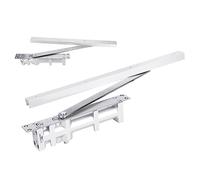 OEBUAFI Ferme Porte Hydraulique en Aluminium avec Dispositif D'arrêt, | Aluminium à Haute dureté, Régulation de Vitesse à 2 Niveaux, Force de Verrouillage Réglable, Convient aux Portes en Bois