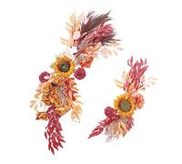 OEBUAFI Guirlande de Fleurs Artificielles en Soie, Décoration d'arc et de Linteau 80x30cm 50x18cm avec 4 Attaches, pour Mariage, Maison, Intérieur et Extérieur (222.00)