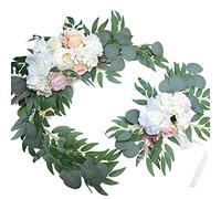 OEBUAFI Guirlande de Fleurs Artificielles, Guirlandes Florales en Soie de | 55 Cm de Long, Base Flexible pour ou Hexagone, Ruban Réutilisable, Aucun Entretien Nécessaire