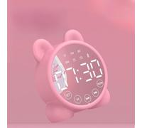 OEBUAFI Haut-Parleur Bluetooth Réveil Mignon Chat Conception Portable Affichage Numérique Radio pour Enfants Chambre Sommeil 1 unité (#2)