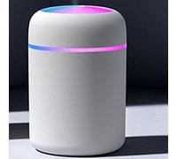 OEBUAFI Humidificateur à Ultrasons 300 Ml, Mini Purificateur D'air USB avec Lumière Colorée, Silencieux pour Chambre Bureau