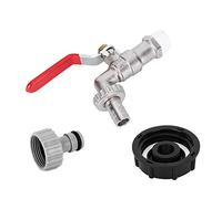 OEBUAFI IBC Adaptateur G1/2in pour Usage de Tuyau de Jardin | Construction en laiton durable, s\'adapte aux réservoirs IBC standard, idéal pour une utilisation en extérieur, facile à