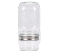 OEBUAFI Kit de Bocal de Germination en Verre à Large Ouverture et Plateau D | Construction en Verre épais, Couvercle en D’acier Inoxydable, Drainage du Flux D’air optimisé, Compatible avec les Régimes