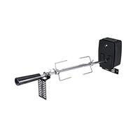OEBUAFI Kit de Rôtissoire Universel avec Moteur électrique Durable | Résistant à la corrosion, portable pour le camping, s\'adapte à la plupart des barbecues, comprend des fourchettes à viande