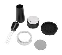 OEBUAFI Kit de Tamper à Expresso, Distributeur Double Face avec Base en | Écran Puck SUS, Anneau de Dosage, Agitateur à Café, Tapis Antidérapant, Outils de Barista à Domicile, Filtre à Marc,
