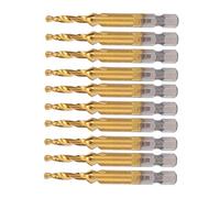 OEBUAFI Kit de Tarauds en Spirale 10 Pièces, Tarauds HSS Haute dureté avec Embout de 3,3 Mm de Diamètre pour le Taraudage du Métal, Idéal pour une Utilisation en Atelier