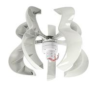 OEBUAFI Kit Fiable de Générateur D'énergie éolienne à 5 Pales avec Montage sur Cerceau pour Usage Résidentiel, Construction en Fibre de Nylon (24V)