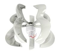 OEBUAFI Kit Fiable de Générateur D'énergie éolienne à 5 Pales avec Montage sur Cerceau pour Usage Résidentiel, Construction en Fibre de Nylon (12V)