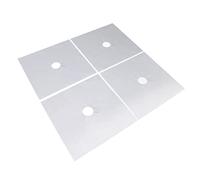 OEBUAFI Lot de 4 Couvercles de Brûleur de Cuisinière Antiadhésifs en PTFE avec Tissu de Base en Fibre de Verre pour Protection de Cuisinière à Gaz, Cuisine, 26,7 X 26,7 Cm, Facile à (SILVER)